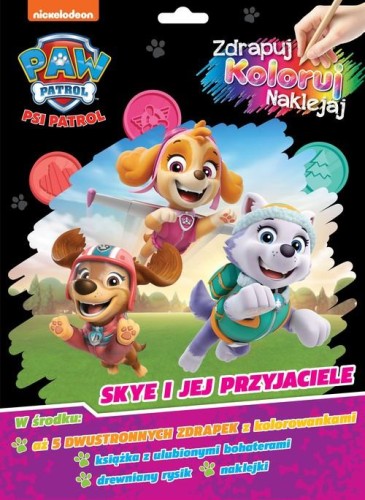Psi Patrol Zdrapuj, koloruj, naklejaj 2 Skye i...