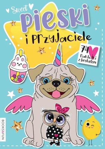 Pieski i przyjaciele z naklejkami z brokatem