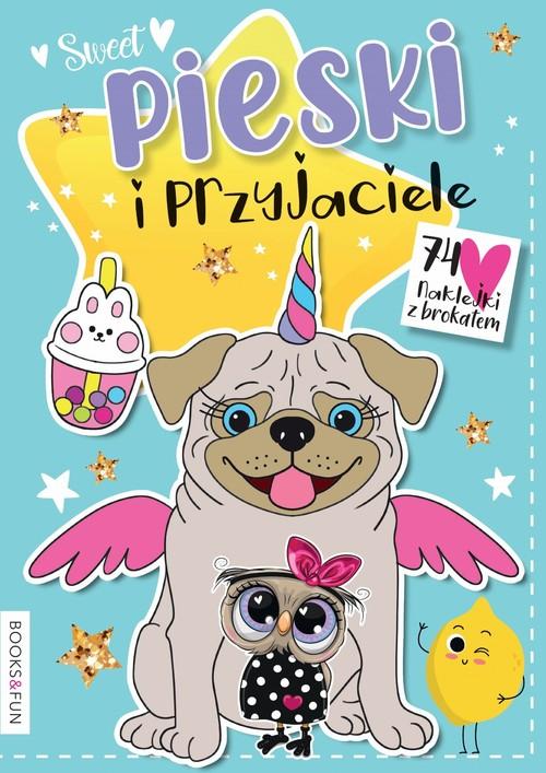 Pieski i przyjaciele z naklejkami z brokatem