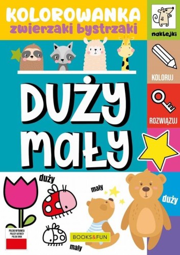 Kolorowanka zwierzaki bystrzaki. duży mały z...
