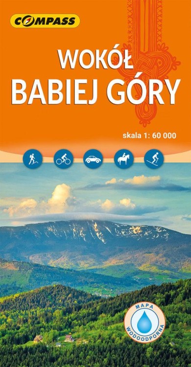Wokół Babiej Góry laminowana mapa turystyczna...