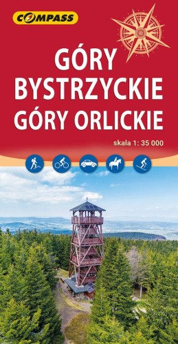 Góry Bystrzyckie Góry Orlickie mapa...