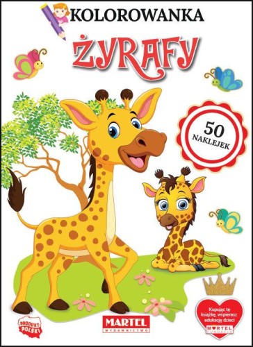 Kolorowanka Żyrafy z naklejkami