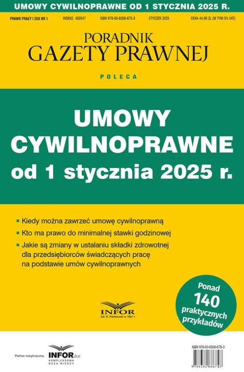 Umowy cywilnoprawne od 1 stycznia 2025 Prawo...