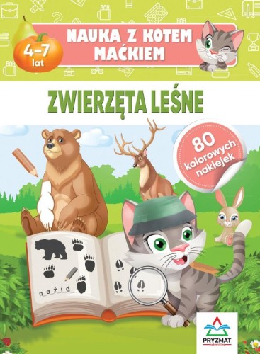 Zwierzęta leśne. Nauka z kotem Maćkiem